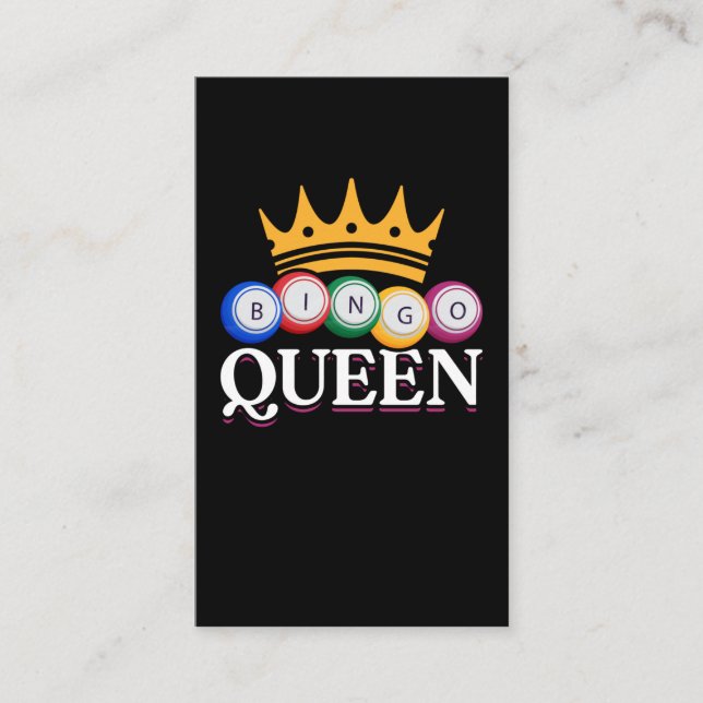 Funny Bingo Girl Bingo Balls Queen Women Business Card (Front)