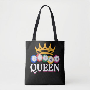 Funny Bingo Girl Bingo Balls Queen Women Tote Bag