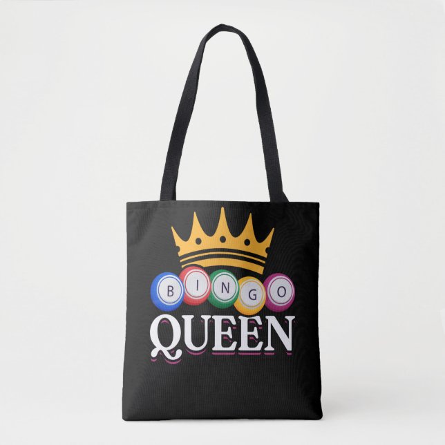 Funny Bingo Girl Bingo Balls Queen Women Tote Bag (Front)