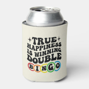 Funny Bingo happiness word art Can Cooler