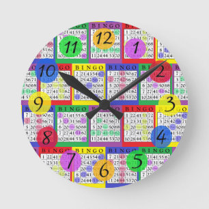 Funny BINGO Kitchen Round Clock