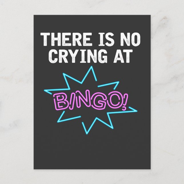 Funny Bingo Lover Saying Gambler and Gamer Postcard (Front)