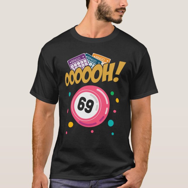 Funny Bingo Player 69 Joke T-Shirt (Front)