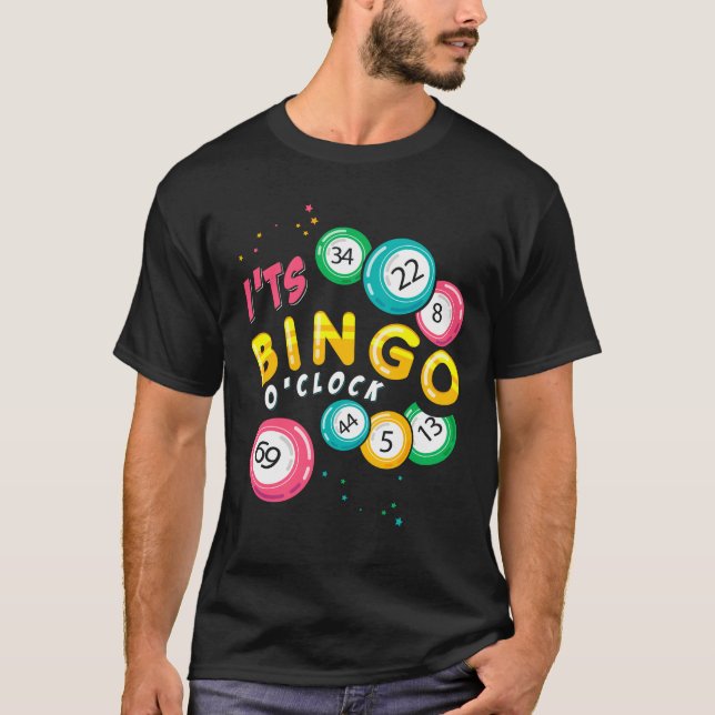 Funny Bingo Player Gambler Humour T-Shirt (Front)