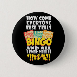 Funny Bingo Player Gift 6 Cm Round Badge
