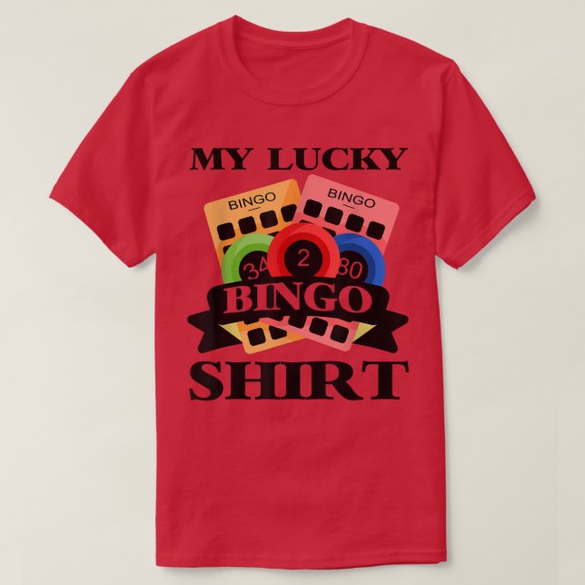 Funny Bingo Player My Lucky Bingo T-Shirt Copy Cop (Design Front)