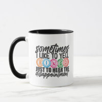 Funny Bingo yelling word art 