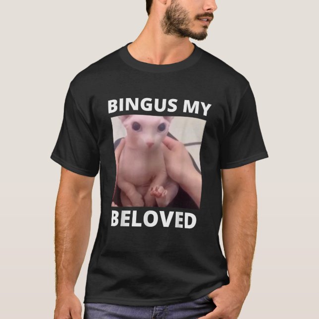Funny Bingus My Beloved Hairless Sphinx Cat Bingus T-Shirt (Front)