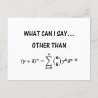 Funny Binomial Theorem STEM Math Science Humour