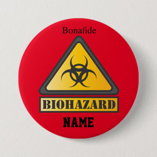 Funny Biohazard Warning SignThunder_Cove 7.5 Cm Round Badge