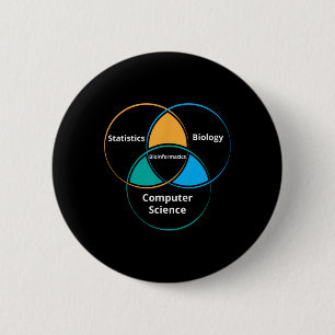 Funny Bioinformatics Biology Science Teacher Gift 6 Cm Round Badge