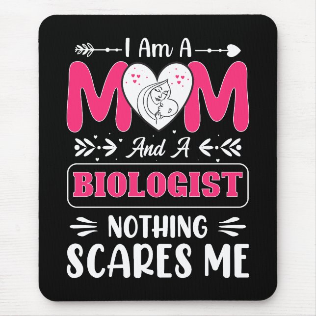 Funny Biologist Mom, Biologist Mom Funny Mouse Mat (Front)