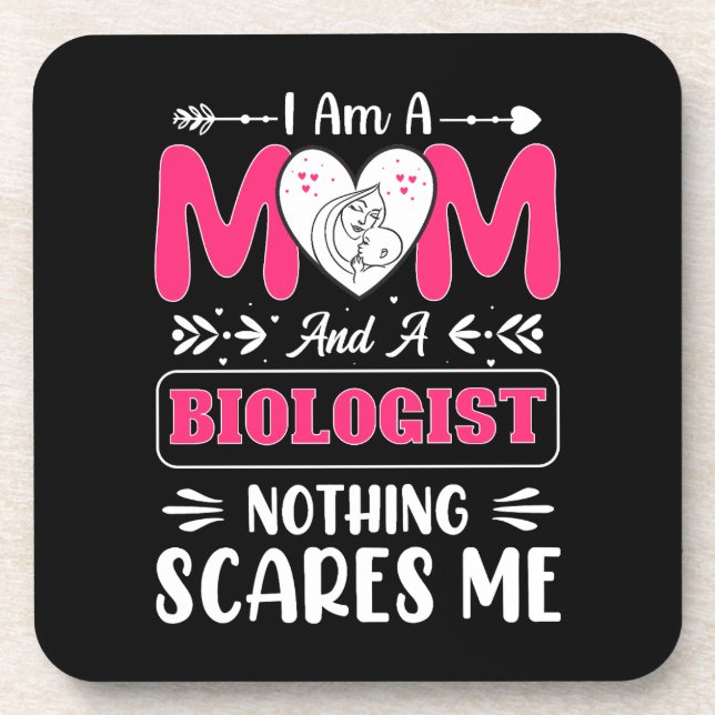 Funny Biologist Mum, Biologist Mum Funny Coaster (Front)