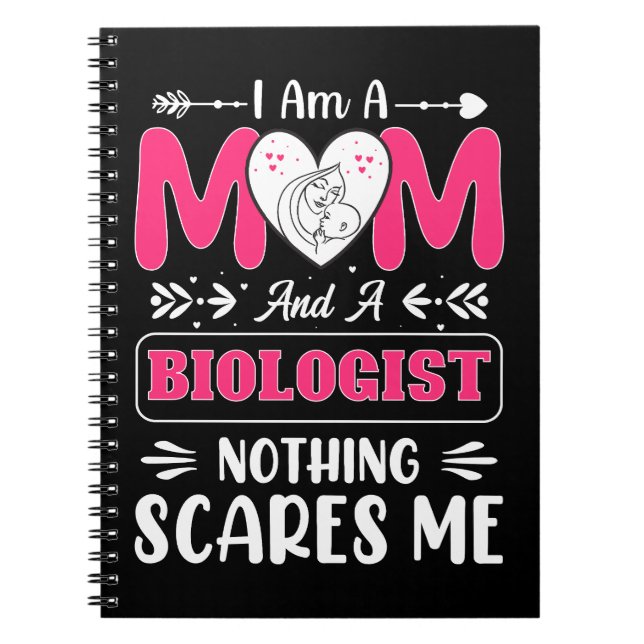 Funny Biologist Mum, Biologist Mum Funny Notebook (Front)
