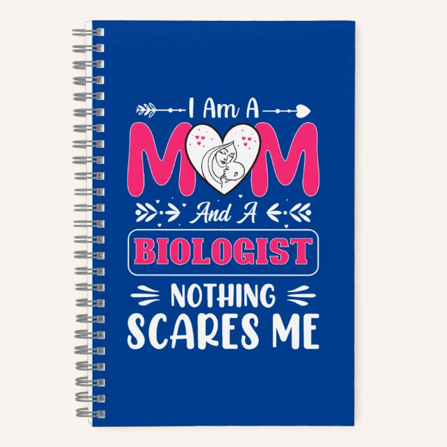 Funny Biologist Mum, Biologist Mum Funny Notebook (Front)