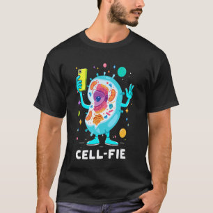 Funny Biology Cute Science Cell-Fie Selfie Pun Tea T-Shirt