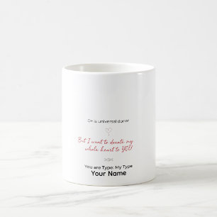 Funny Biology Gift Blood Type Personalised Mug
