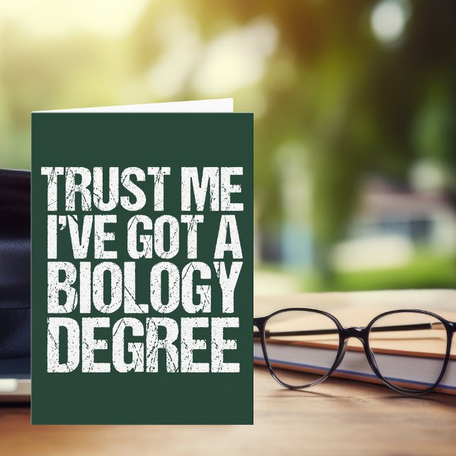 Funny Biology Major Graduation Green Biologist Card (Creator Uploaded)
