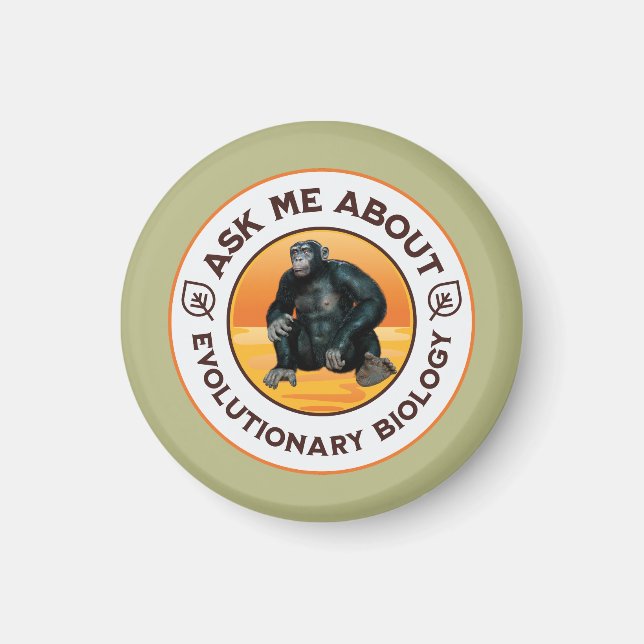 Funny Biology Teacher Evolution Humour Gift Magnet (Front)