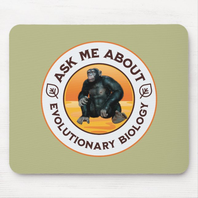 Funny Biology Teacher Evolution Humour Gift Mouse Mat (Front)