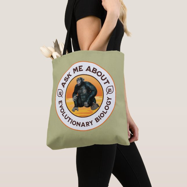 Funny Biology Teacher Evolution Humour Gift Tote Bag (Close Up)