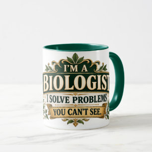 Funny Biology Teacher Mug, Biologist Caution Sign Mug