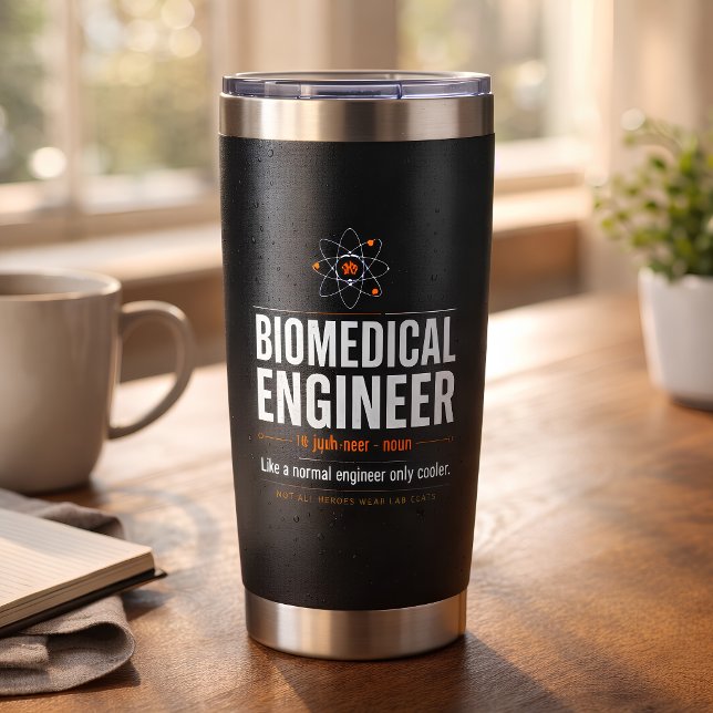 Funny Biomedical Engineer Definition Black  Insulated Tumbler (Creator Uploaded)