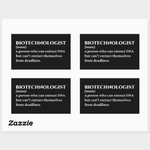 Funny Biotechnologist Definition Rectangular Sticker