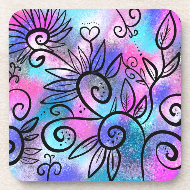 Funny bird art stone coaster (Front)