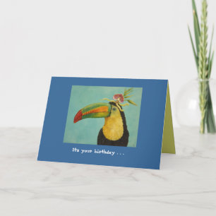Funny bird birthday card