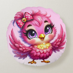 Funny Bird Cartoon Sublimation-56342 Round Cushion