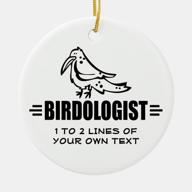 Funny Bird Ceramic Tree Decoration (Front)