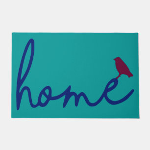 Funny Bird Doormat, Home Lover Mat, Colourful Bird Doormat
