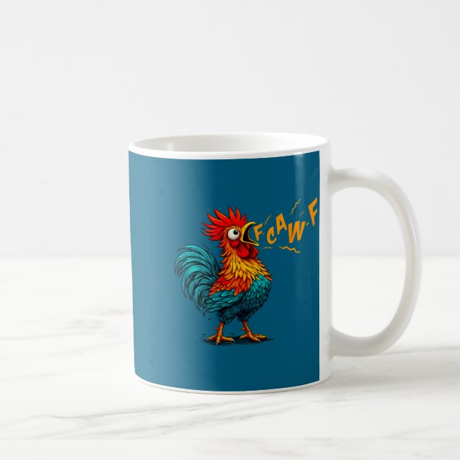 Funny Bird Fcawf Chicken F Caw F Rooster Whisperer Coffee Mug (Right)