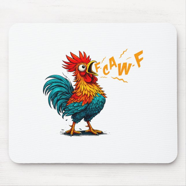 Funny Bird Fcawf Chicken F Caw F Rooster Whisperer Mouse Mat (Front)