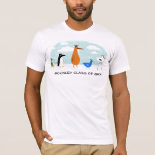 Funny Bird Graduates with Customisable Text T-Shirt