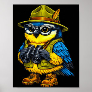 Funny Bird Nerd Watching Birding Lover Poster