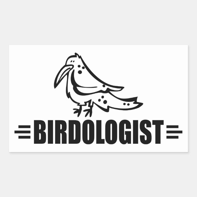 Funny Bird Rectangular Sticker (Front)