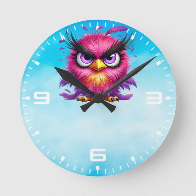 Funny Bird Sublimation clipart-52343 Round Clock (Front)