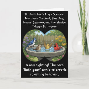 Funny Bird Watching Birthday Gift Idea Art Card