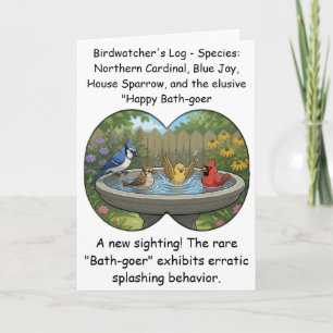 Funny Bird Watching Birthday Gift Idea Art Card