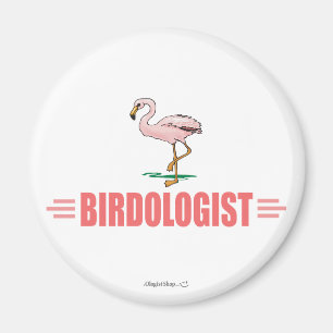 Funny Birding Flamingo Magnet
