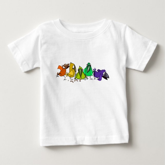 Funny Birds Baby T-Shirt Gift (Front)