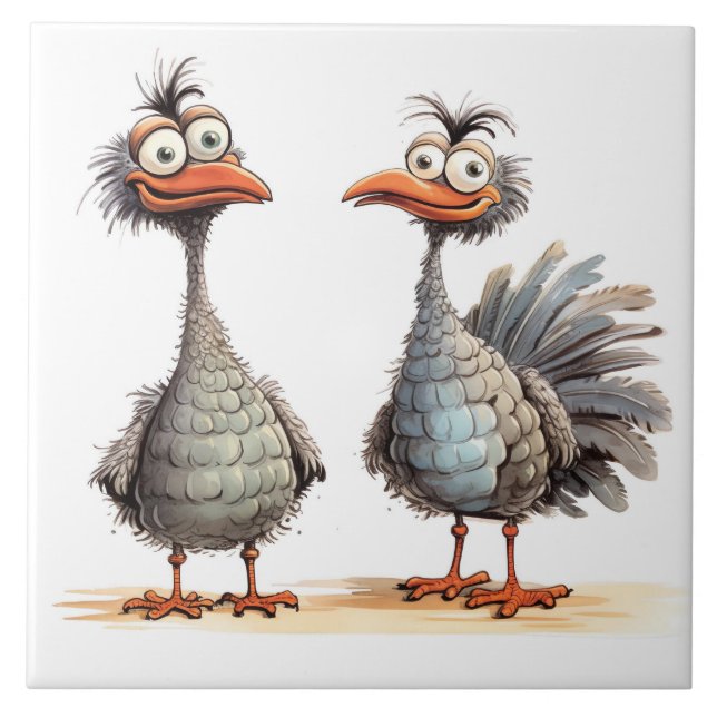 funny birds background tile (Front)