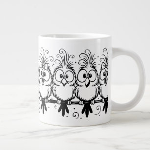 Funny Birds Cartoon-56456 Large Coffee Mug