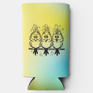 Funny Birds Cartoon-56456 Seltzer Can Cooler
