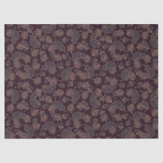 Funny Birds Gold Line on Dark Brown Tissue Paper