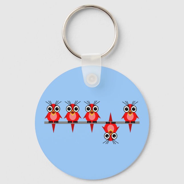 funny birds key ring (Front)