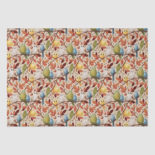 Funny Birds (Sapling) Tissue Paper (Front)