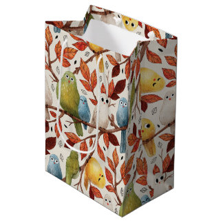Funny Birds (Spring Wood) Medium Gift Bag